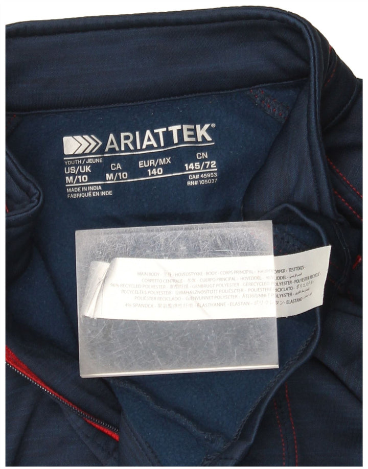 ARIAT Jungen-Trainingsanzug-Oberteil mit grafischem Pullover, 9–10 Jahre, mittleres Marineblau