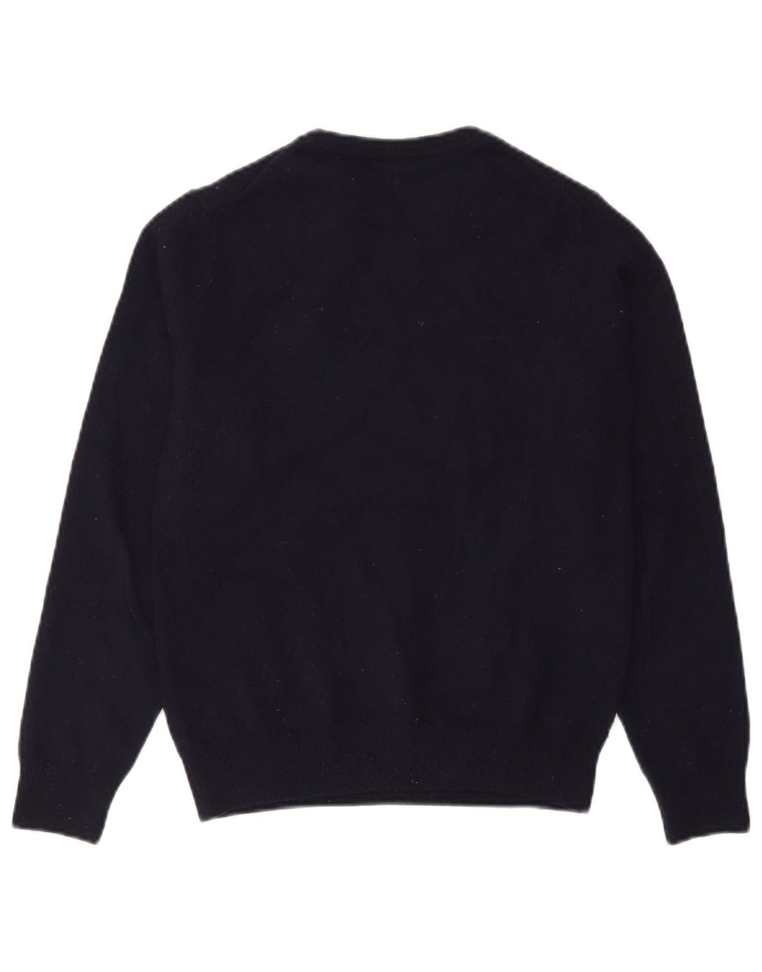 Lacoste Herren-Pullover mit Rundhalsausschnitt, Größe 3, klein, marineblaue Schurwolle
