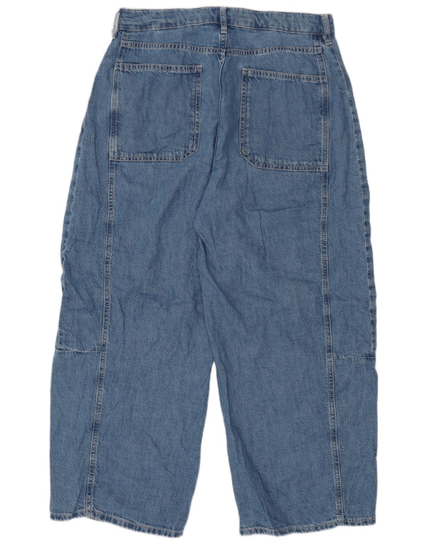 Marks & Spencer Damen Autograph Crop Loose Jeans UK 14 Large W32 L26 Blau