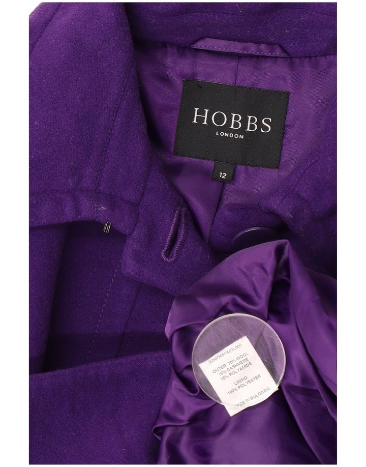 Hobbs Damenmantel UK 12 Mittelviolette Wolle
