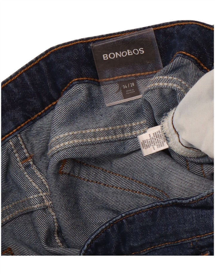 BONOBOS Herren W34 L28 Marineblaue Baumwolle