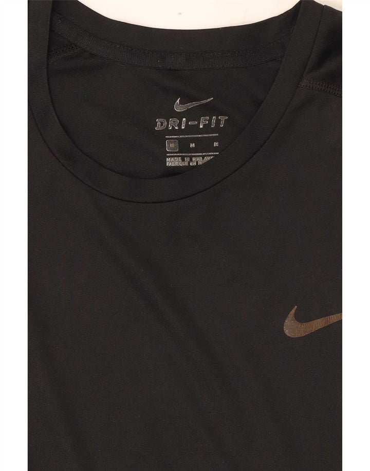 Nike Herren Dri Fit T-Shirt Top Medium Schwarz