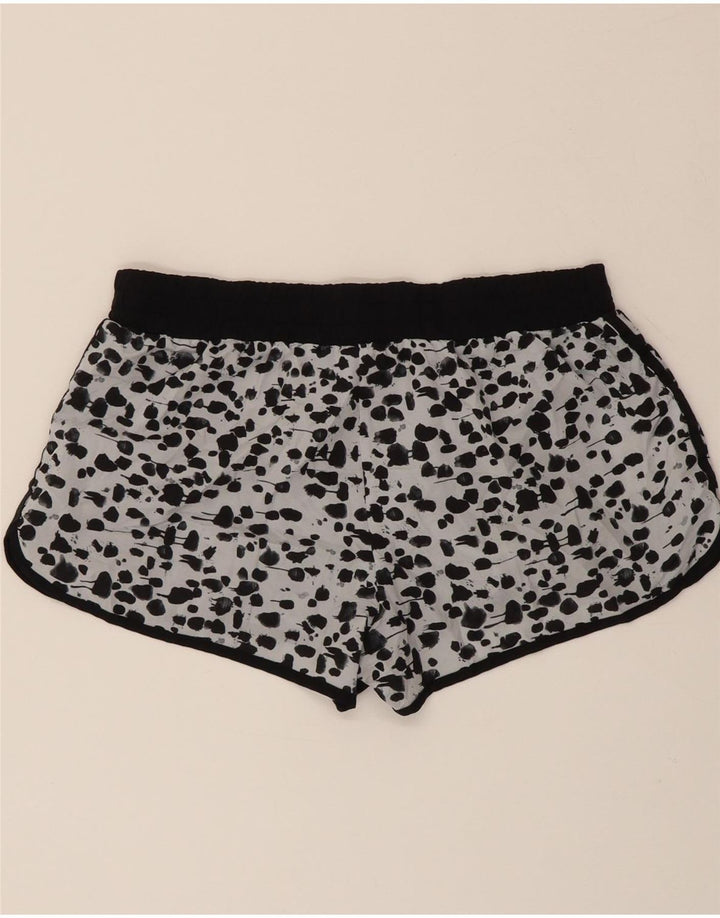 ADIDAS Womens Sport Shorts UK 14 Large White Spotted Polyester Vintage Adidas and Second-Hand Adidas from Messina Hembry 