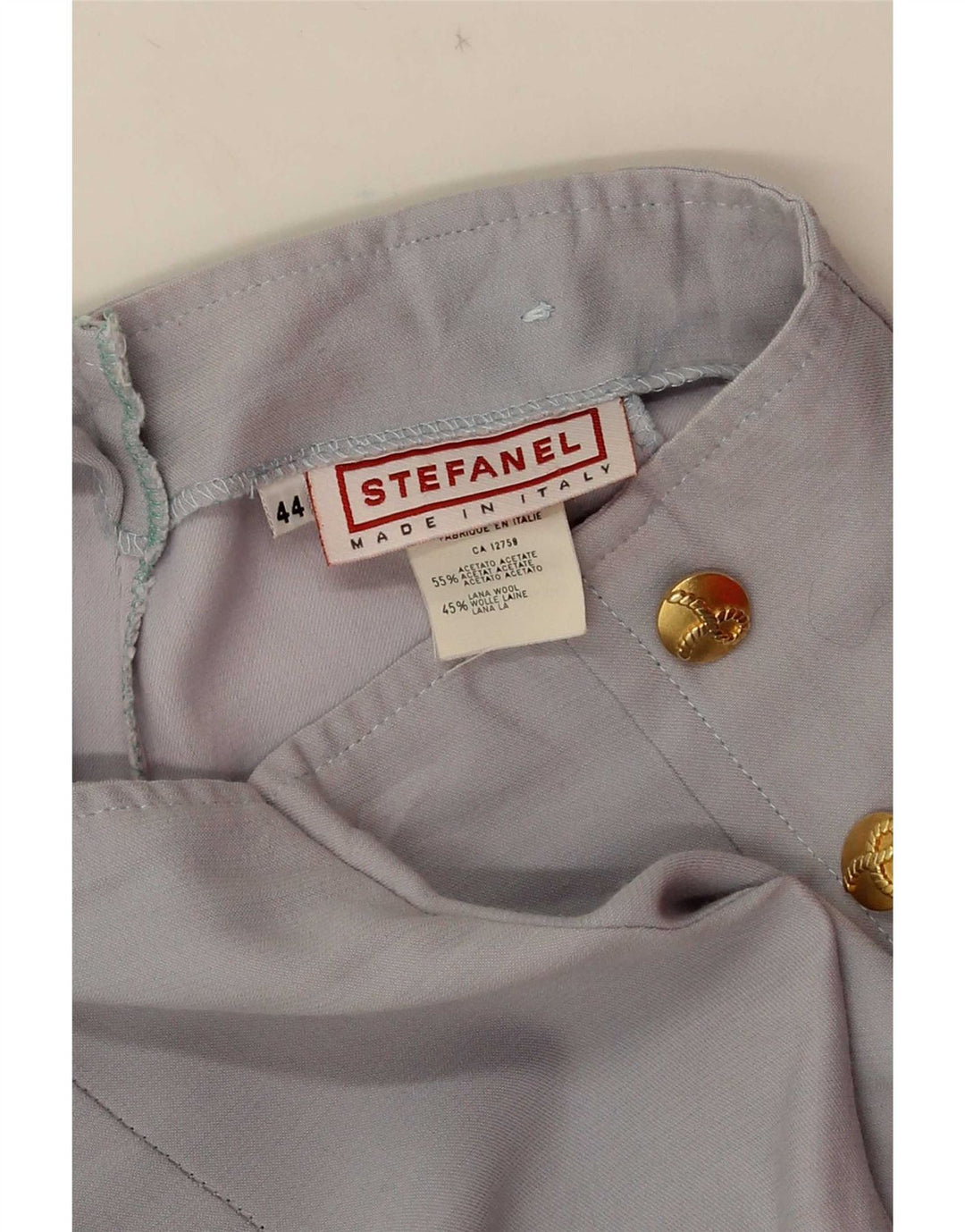 Stefanel Damen 2-Knopf-Anzug IT 44 Mittel W22 L25 Grau Acetat