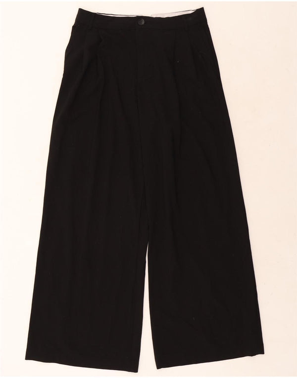 Zara Damen-Freizeithose mit hoher Taille, mittelgroß, W28, L29, Schwarz