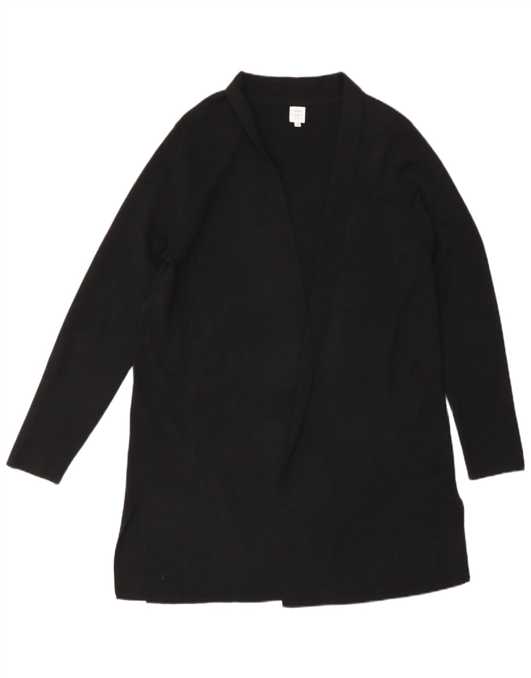 John Lewis Damen Longline Open Cardigan Pullover UK 12 Medium Schwarz
