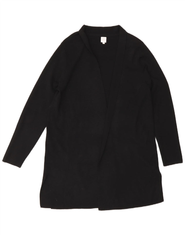 John Lewis Damen Longline Open Cardigan Pullover UK 12 Medium Schwarz