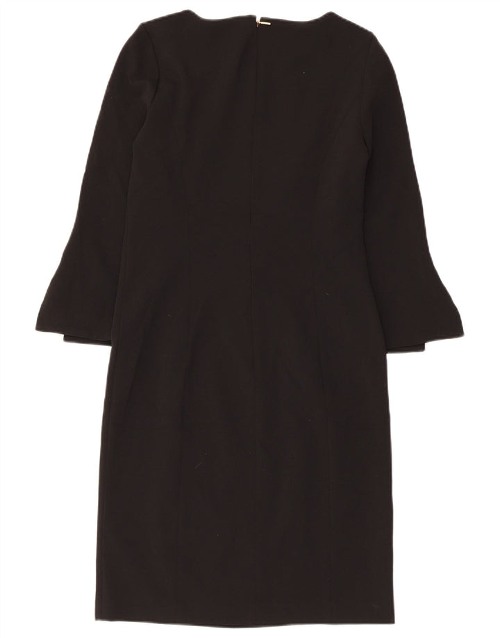 Dkny Damen-Etuikleid mit 3/4-Ärmeln, US 2 XS, schwarzes Polyester