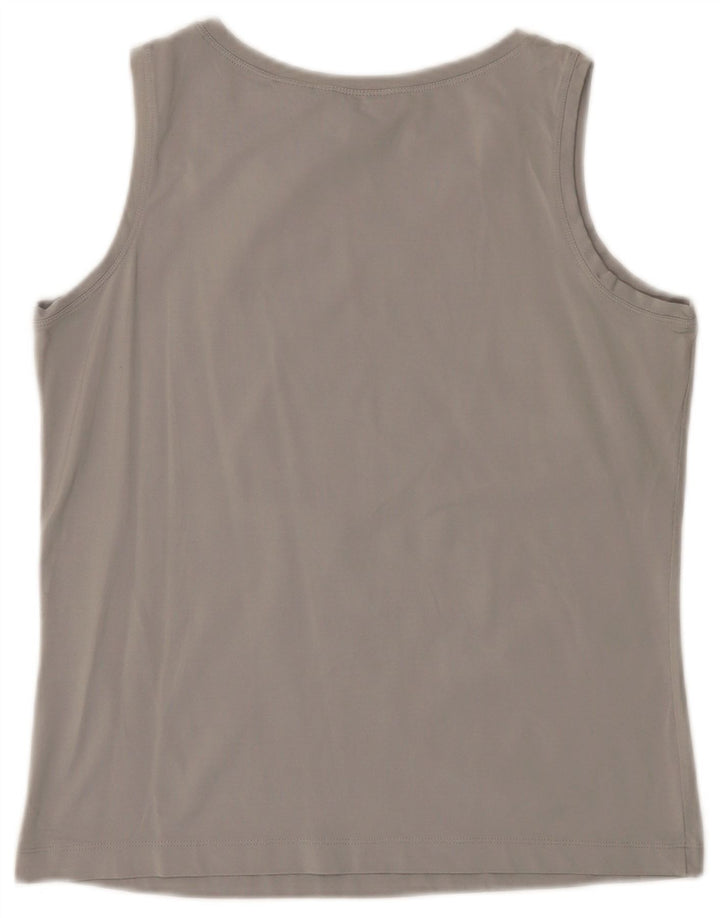 LAURA ASHLEY Damen Weste Top UK 10 Small Graues Nylon