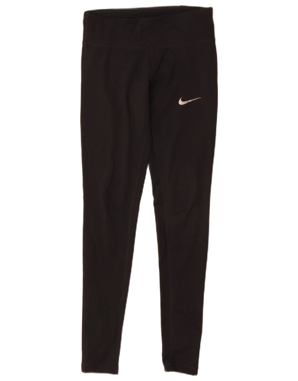 Nike Damen Dri Fit Leggings UK 6 XS Schwarz Polyester