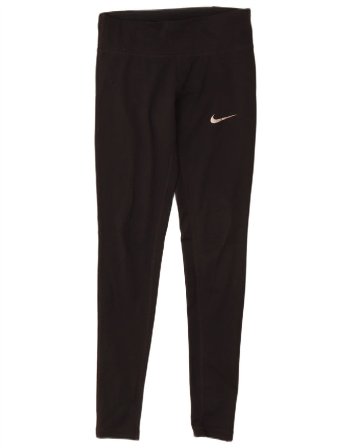 Nike Damen Dri Fit Leggings UK 6 XS Schwarz Polyester