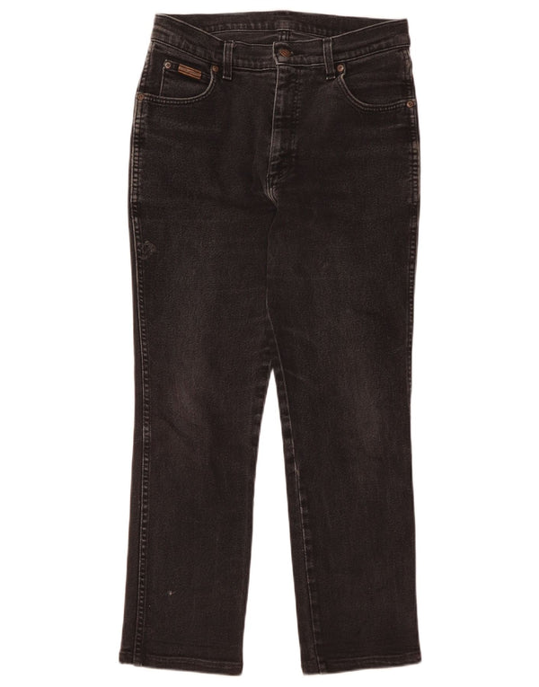 WRANGLER Damen Straight Jeans W30 L26 Schwarz