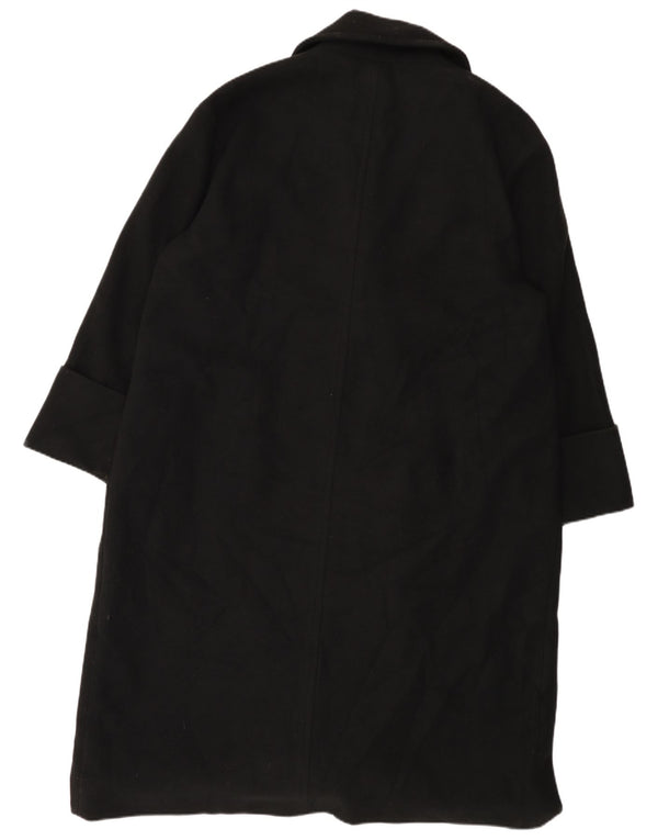 John Lewis Damen Übergroßer Zweireihermantel UK 18 XL Schwarz Polyester