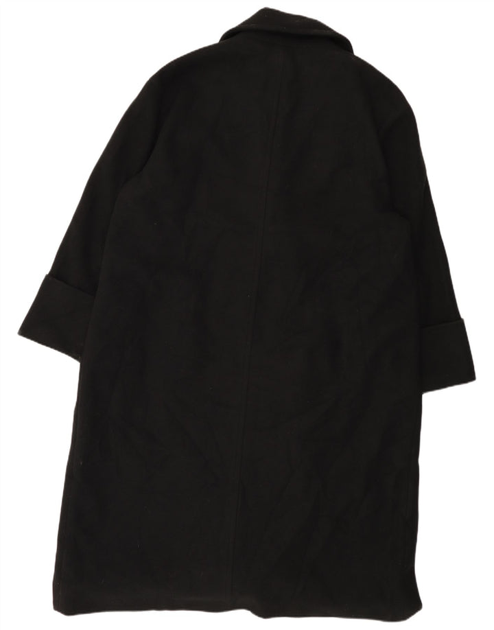 John Lewis Damen Übergroßer Zweireihermantel UK 18 XL Schwarz Polyester