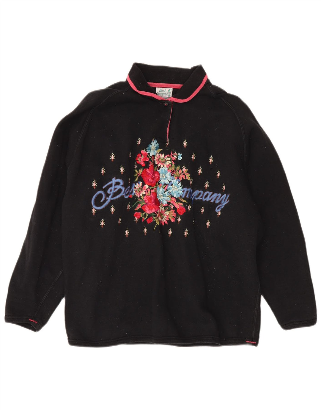 BEST COMPANY Damen-Sweatshirt in Übergröße mit Grafik, Gr. 40, Größe L, Schwarz