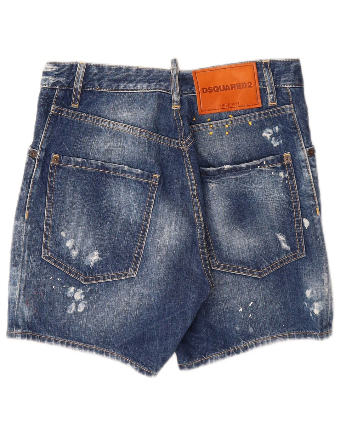 Dsquared2 Damen Distressed Denim Shorts IT 44 Medium W28 Blaue Baumwolle