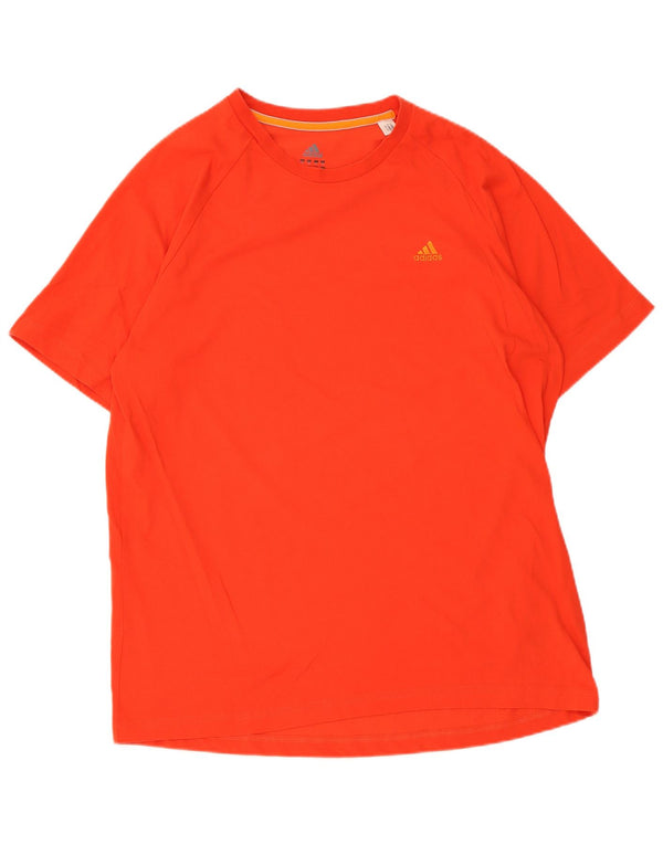 Adidas Herren Climalite T-Shirt Top XL Rot Baumwolle