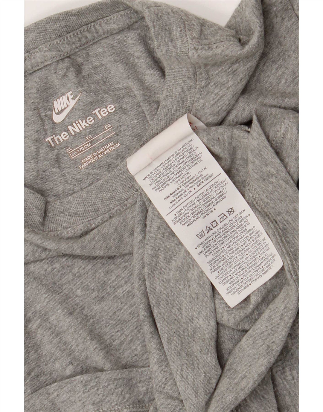 Nike T-Shirt für Jungen, 13–14 Jahre, XL, graue Baumwolle