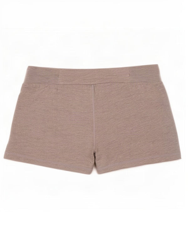 Superdry Graphic Sport-Shorts für Damen, UK 14, mittelgrau gefleckte Baumwolle
