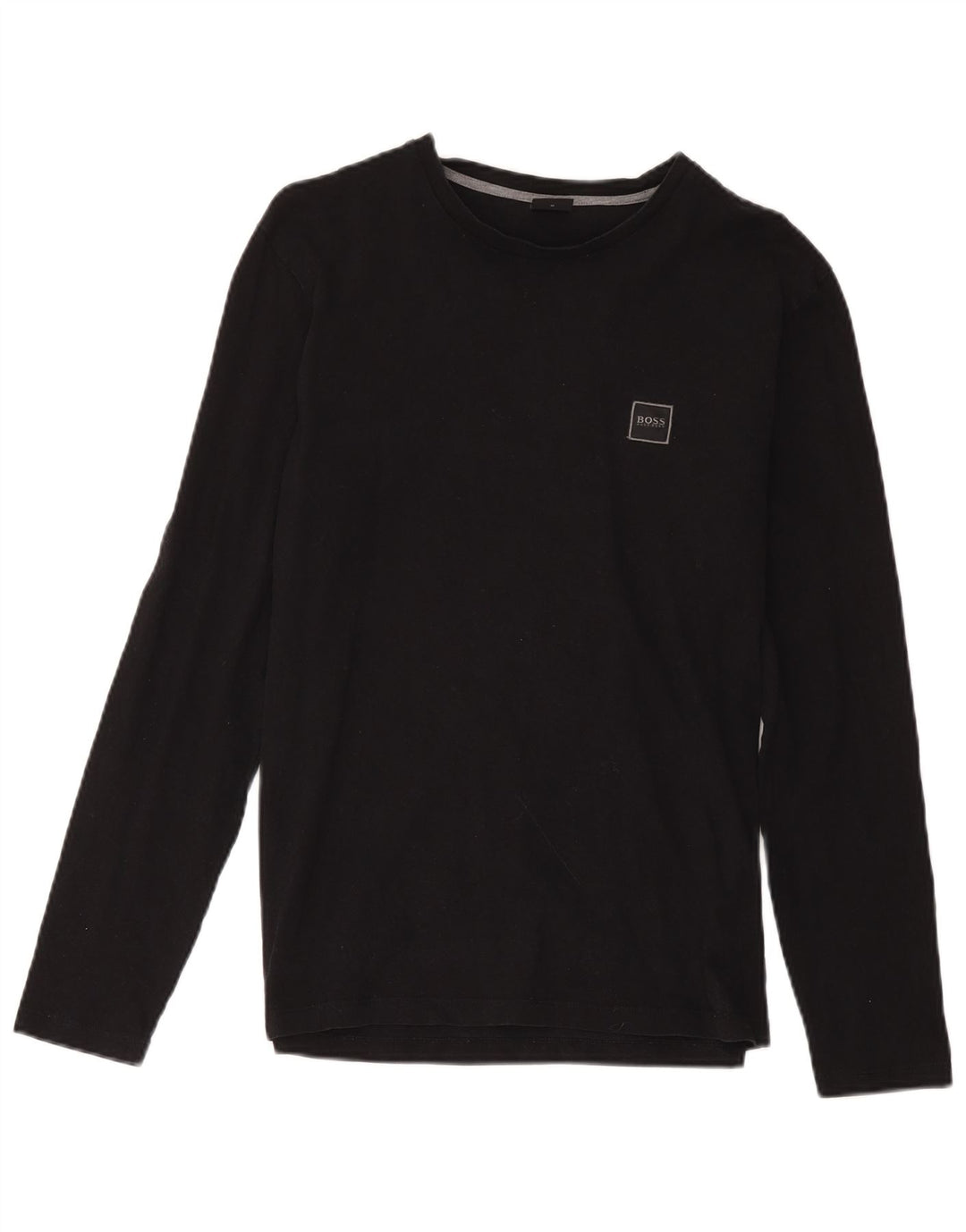 Hugo Boss Herren-Top, langärmelig, mittelschwarz, Baumwolle