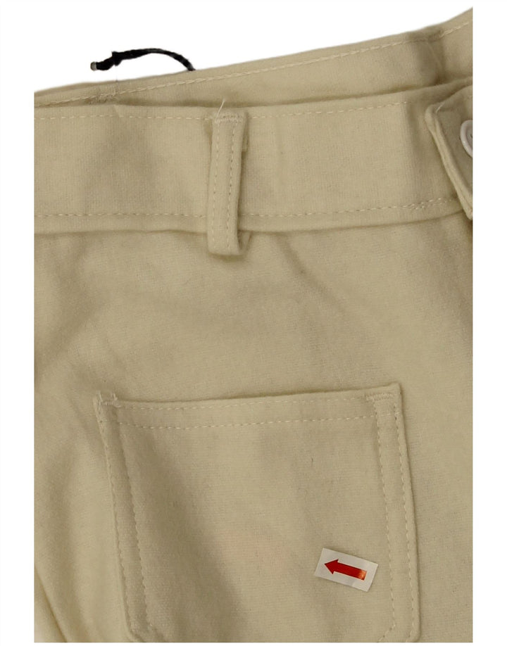 Vintage Damen Bootcut Freizeithose IT 40 Small W26 L32 Beige
