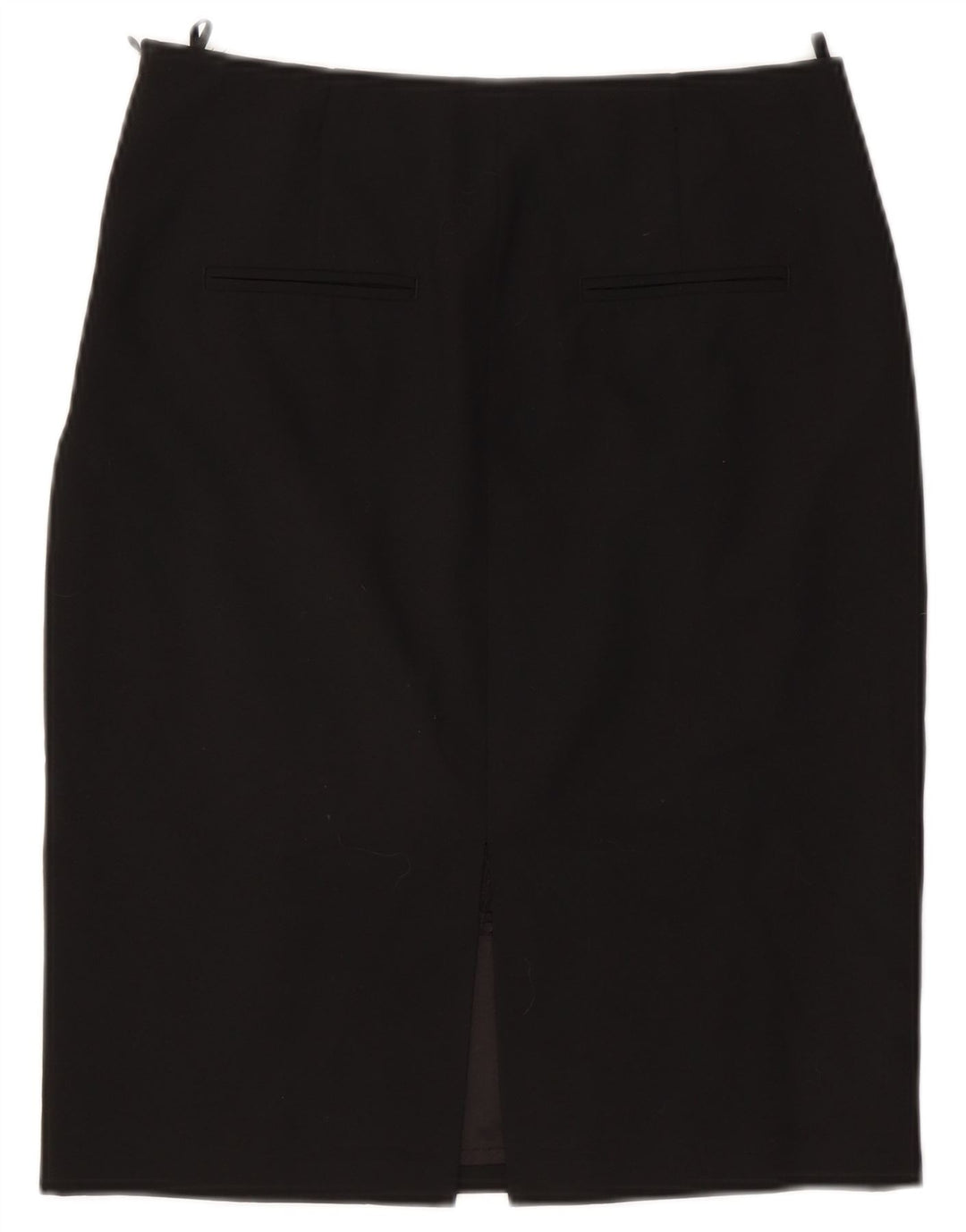 Benetton Damen Bleistiftrock UK 10 Small W27 Schwarz Polyester