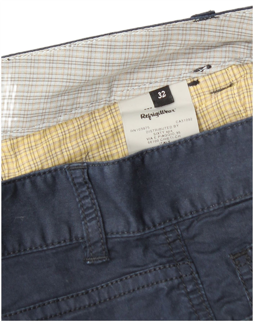 REFRIGIWEAR Herren-Freizeitshorts W32, mittelmarineblaue Baumwolle