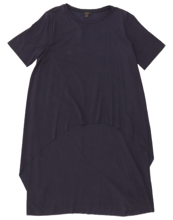 Cos Damen Zeltkleid UK 14 Medium Marineblau Viskose