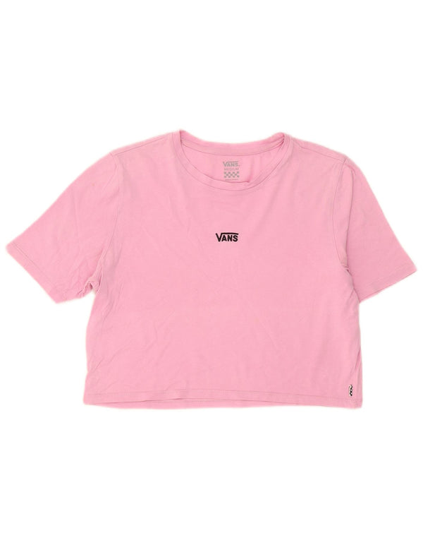 Vans Damen Crop T-Shirt Top UK 14 Mittelrosa