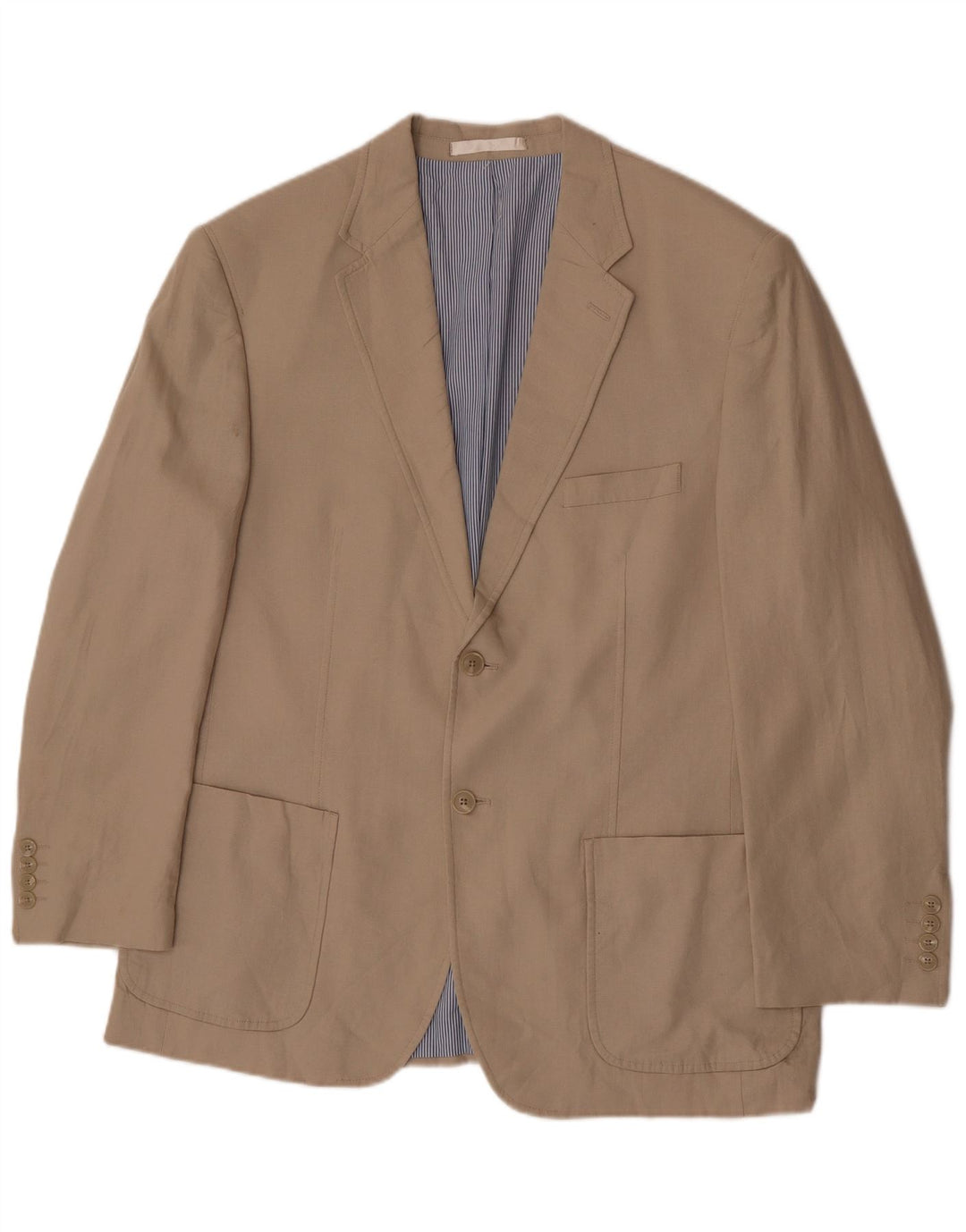 Marks & Spencer Herren-Blazer mit 2 Knöpfen, Gr. 42, Größe L, Beige, Leinen