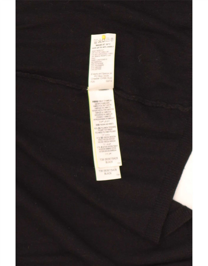 Marks & Spencer Offener Damen-Cardigan-Pullover UK 12 Medium Schwarz Polyamid