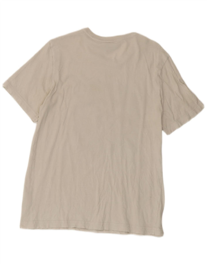 Adidas Herren Grafik-T-Shirt aus mittelweißer Camouflage-Baumwolle