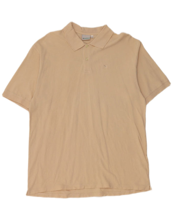 DIADORA Herren Poloshirt XL Beige Baumwolle