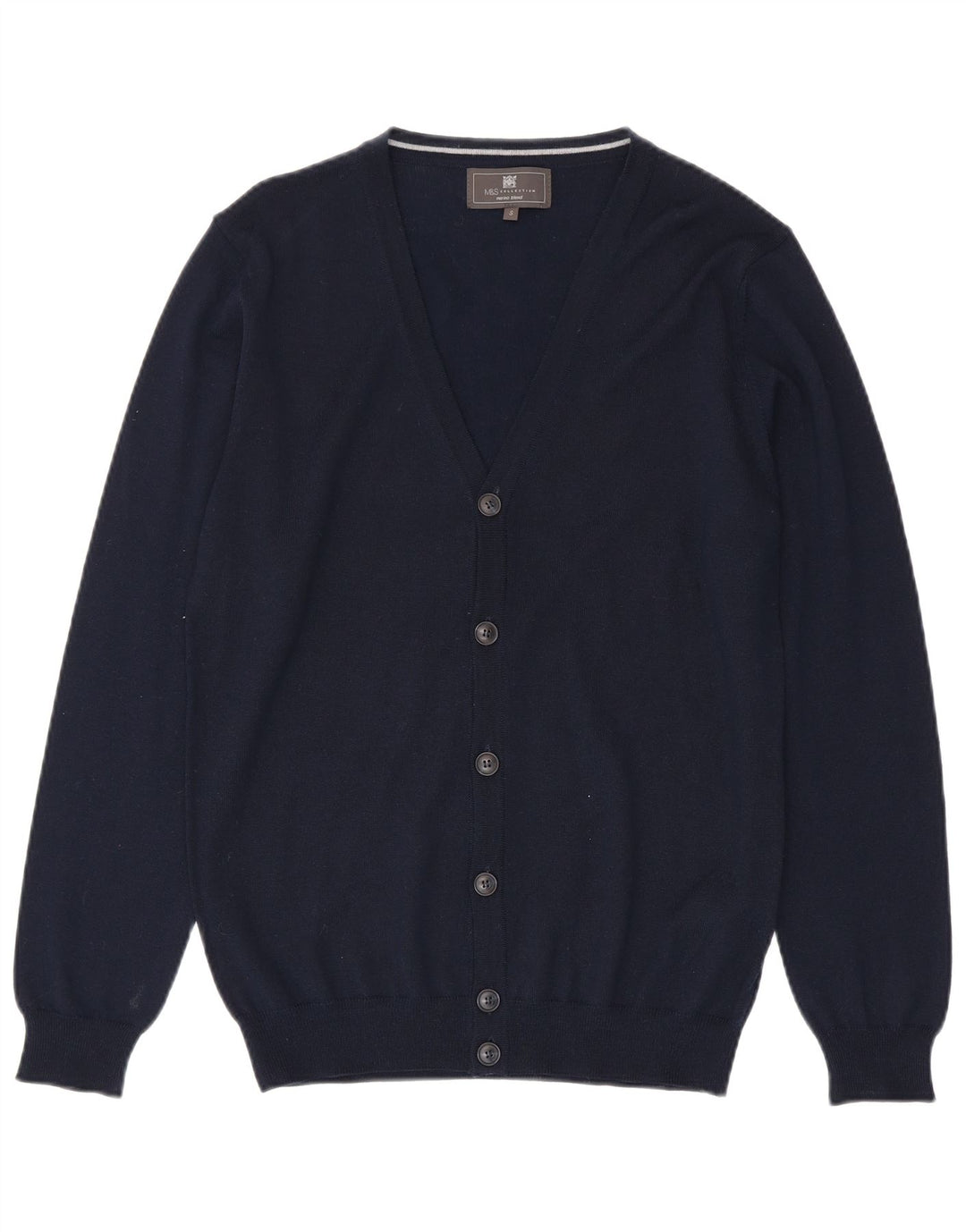 Marks & Spencer Herren-Strickjacke, klein, marineblau, Acryl