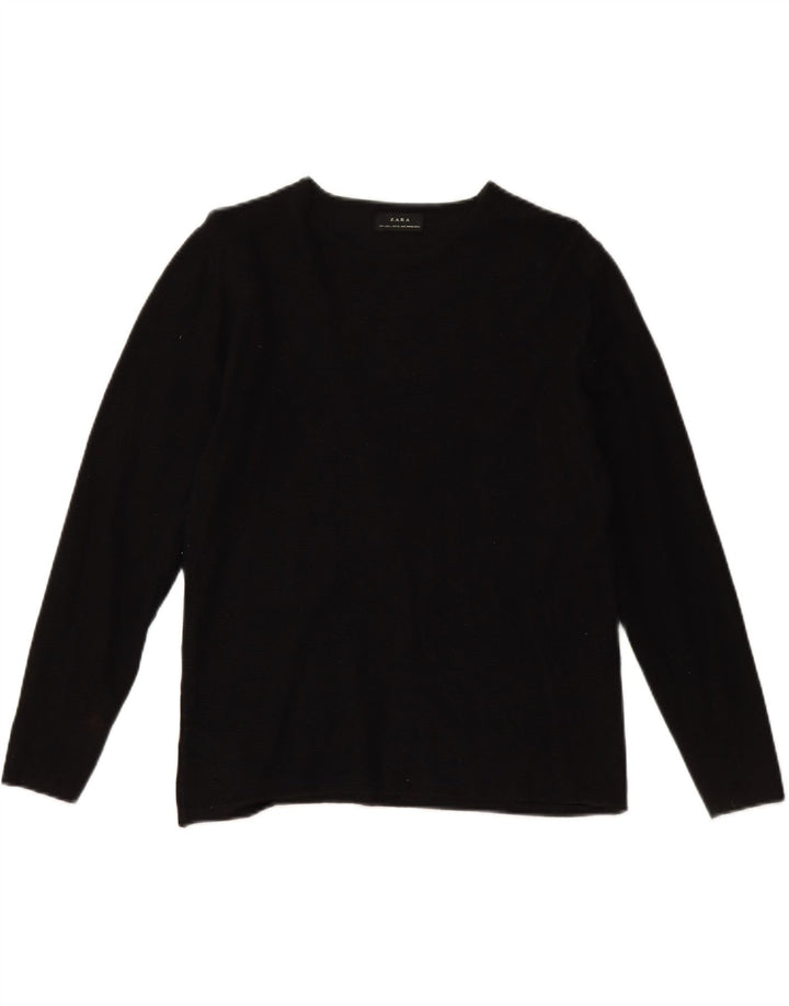ZARA Womens Top Long Sleeve UK 14 Large Black Vintage Zara and Second-Hand Zara from Messina Hembry 
