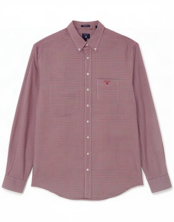 Gant Herren-Hemd mit normaler Passform, 3XL, mehrfarbige Gingham-Baumwolle
