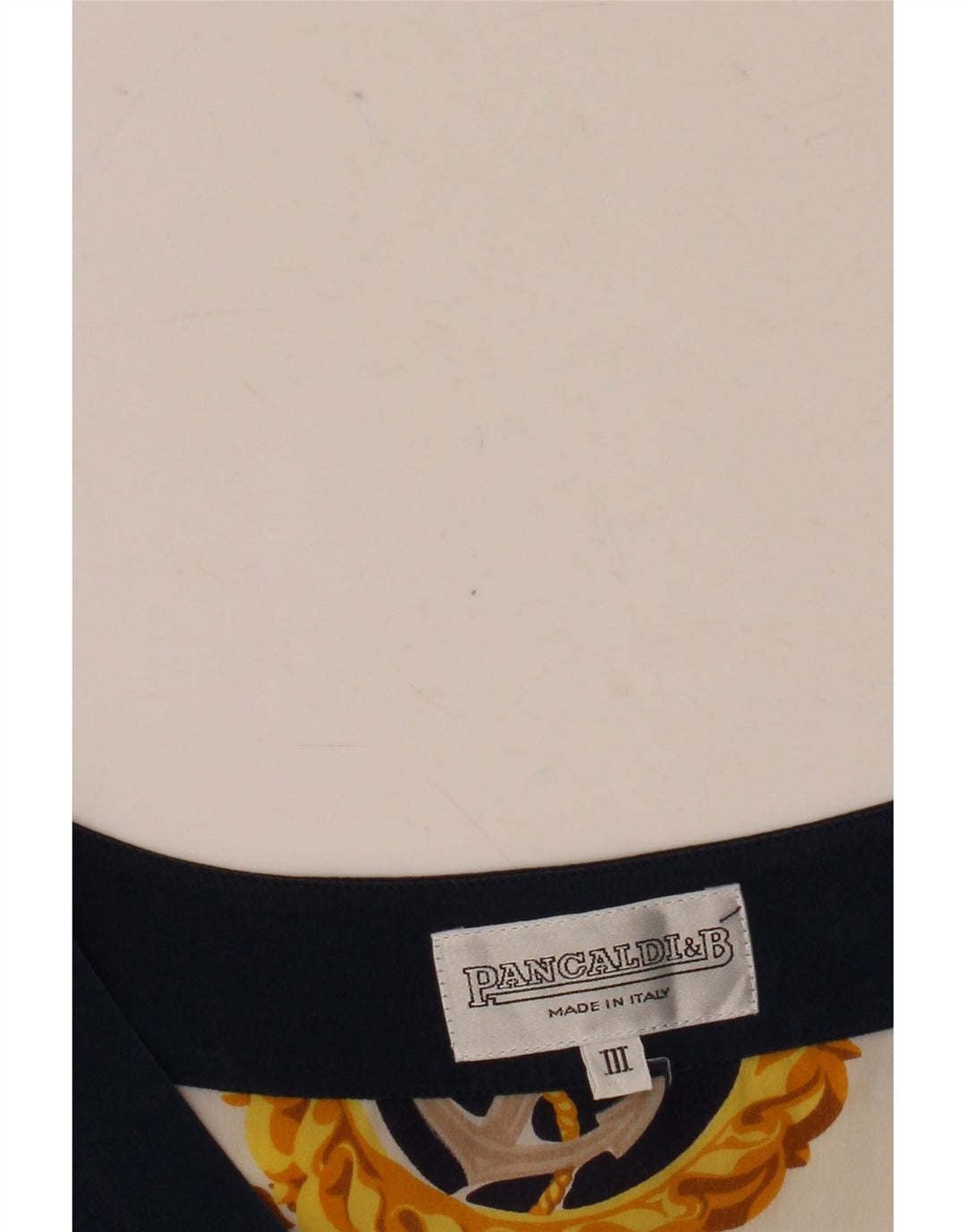 Pancaldi & B Damen-Blusenoberteil mit abstraktem Muster, UK 12, Mittel, gebrochenes Weiß