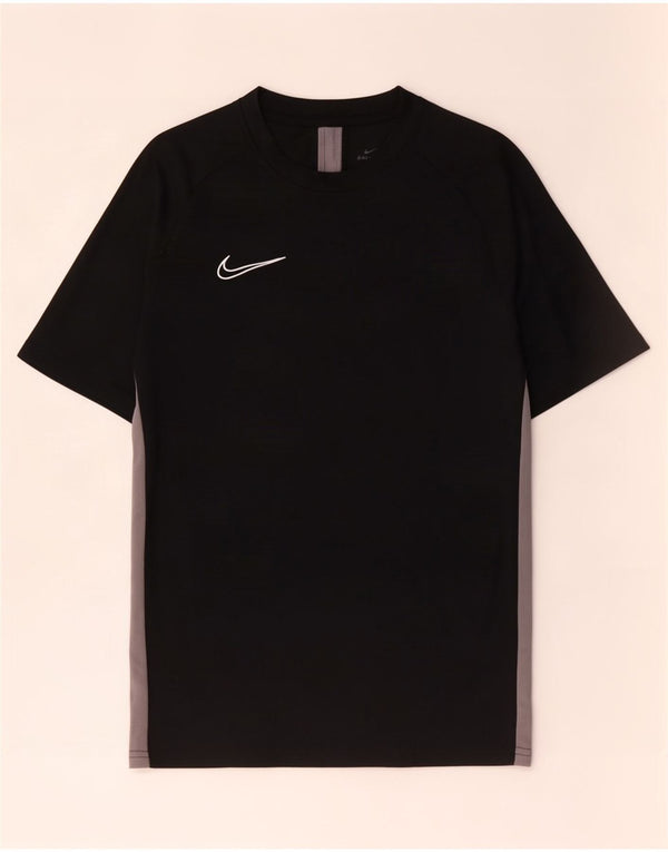 Nike Herren Dri Fit T-Shirt Top Small Schwarz Colourblock Polyester