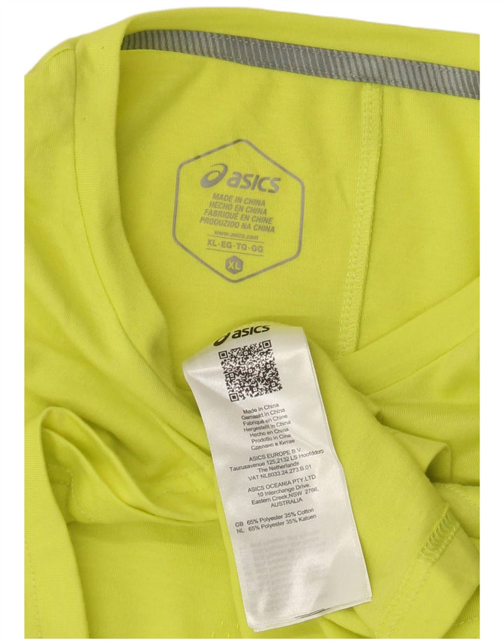 Asics Herren Grafik T-Shirt Top XL Grün Polyester