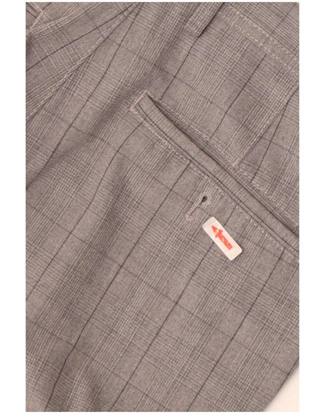 Zara Slim Chino-Hose für Herren, EU 38, Größe S, W30, L28, grau kariertes Polyester