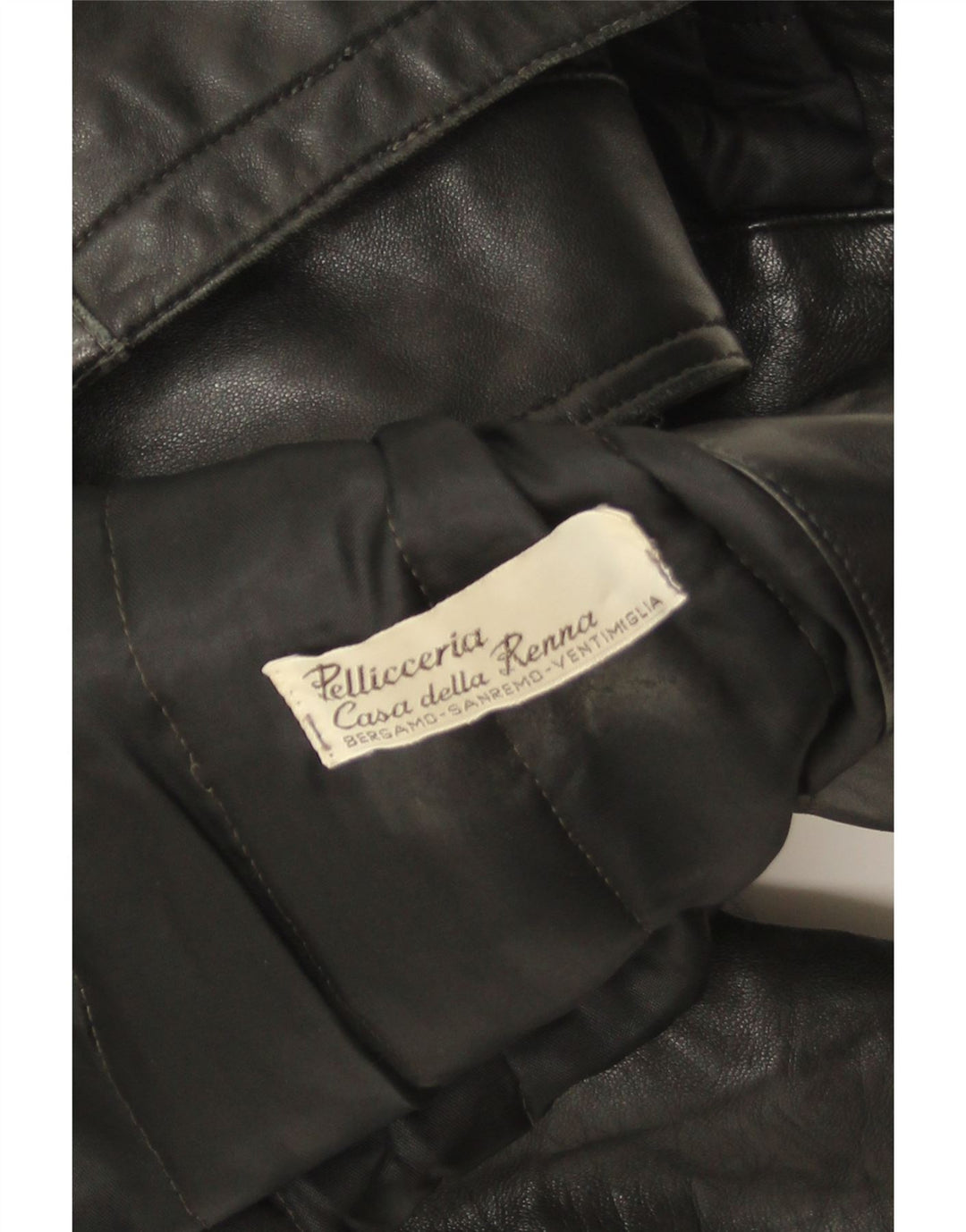 PELLICCERIA Womens 3/4 Sleeve Leather Jacket UK 14 Medium Black