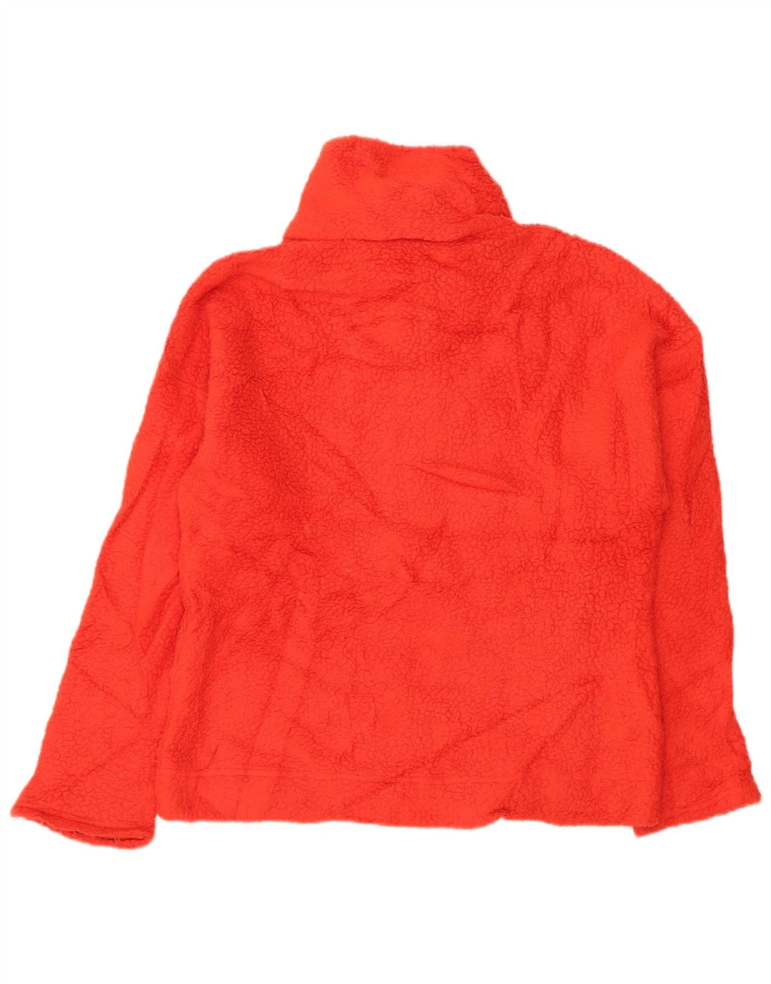J. CREW Damen-Fleecepullover mit Reißverschluss am Hals, UK 14, Mittelorange, Polyester