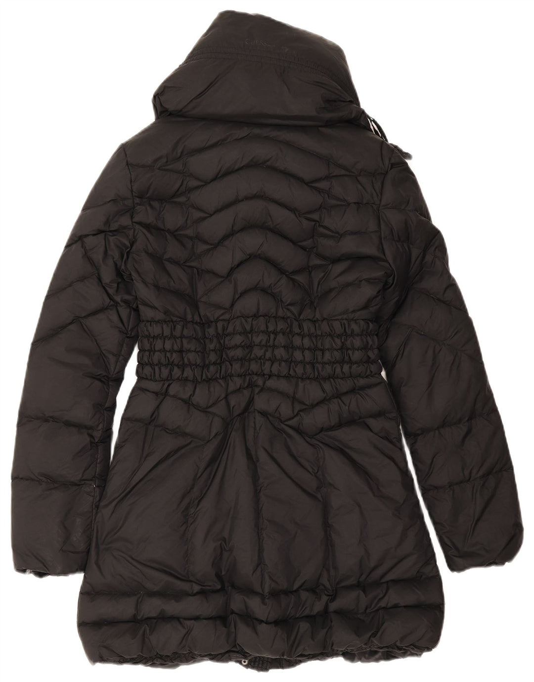Guess Wattierter Damenmantel UK 8 Small Schwarz Polyester