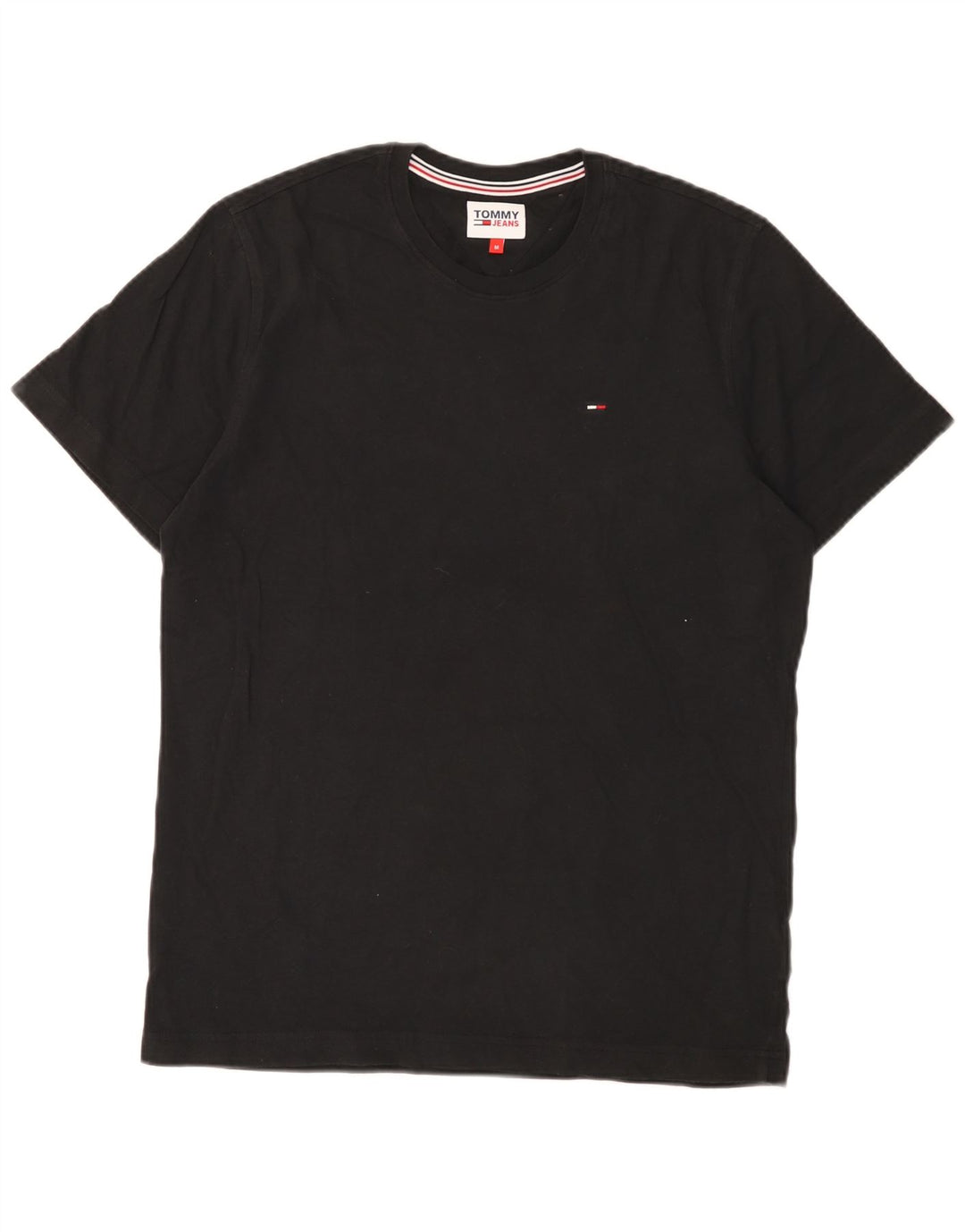 Tommy Hilfiger Herren T-Shirt Top Medium Schwarz Baumwolle