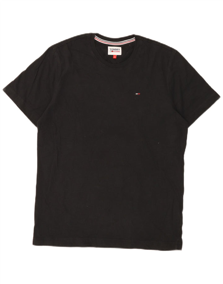 Tommy Hilfiger Herren T-Shirt Top Medium Schwarz Baumwolle