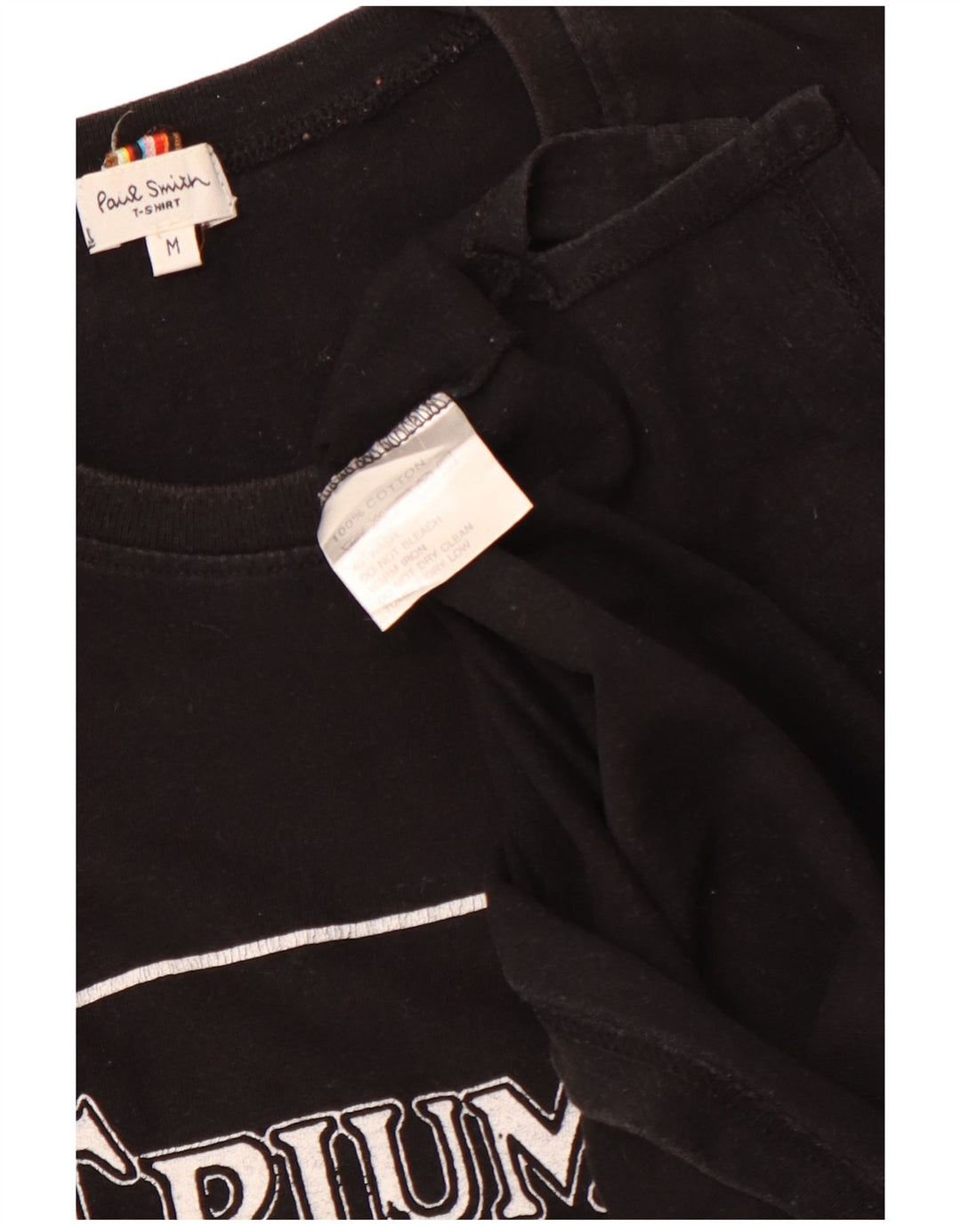 PAUL SMITH Damen Triumph Graphic T-Shirt Top UK 12 Mittelschwarze Baumwolle