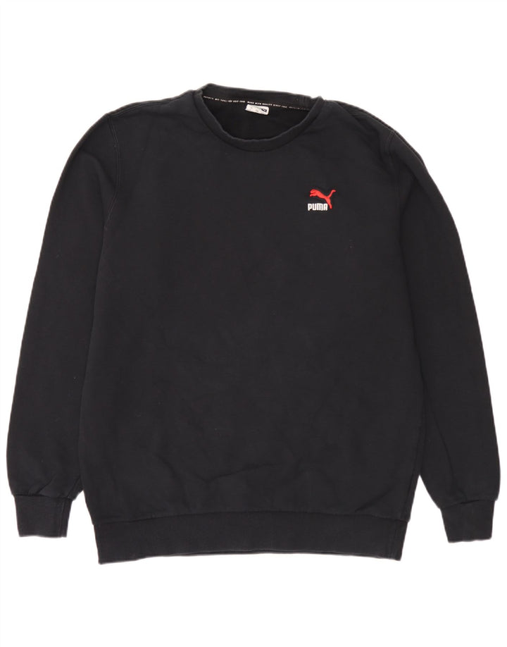 Puma Herren Sweatshirt Pullover Large Schwarz Baumwolle