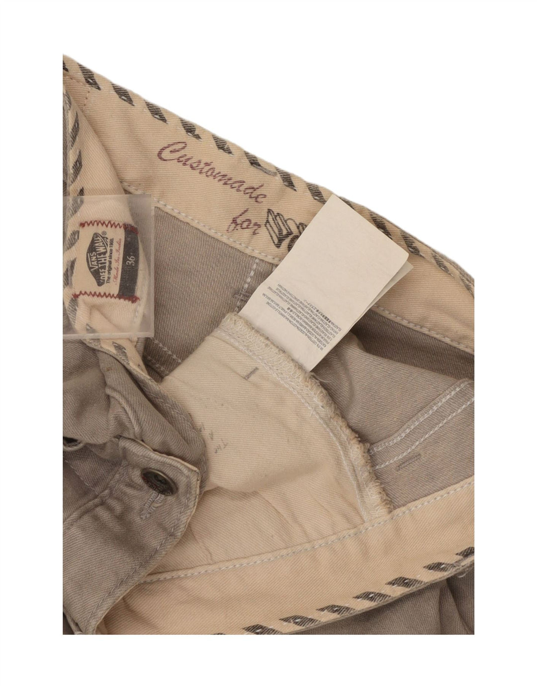 Vans Herren Freizeitshorts W36 Große graue Baumwolle