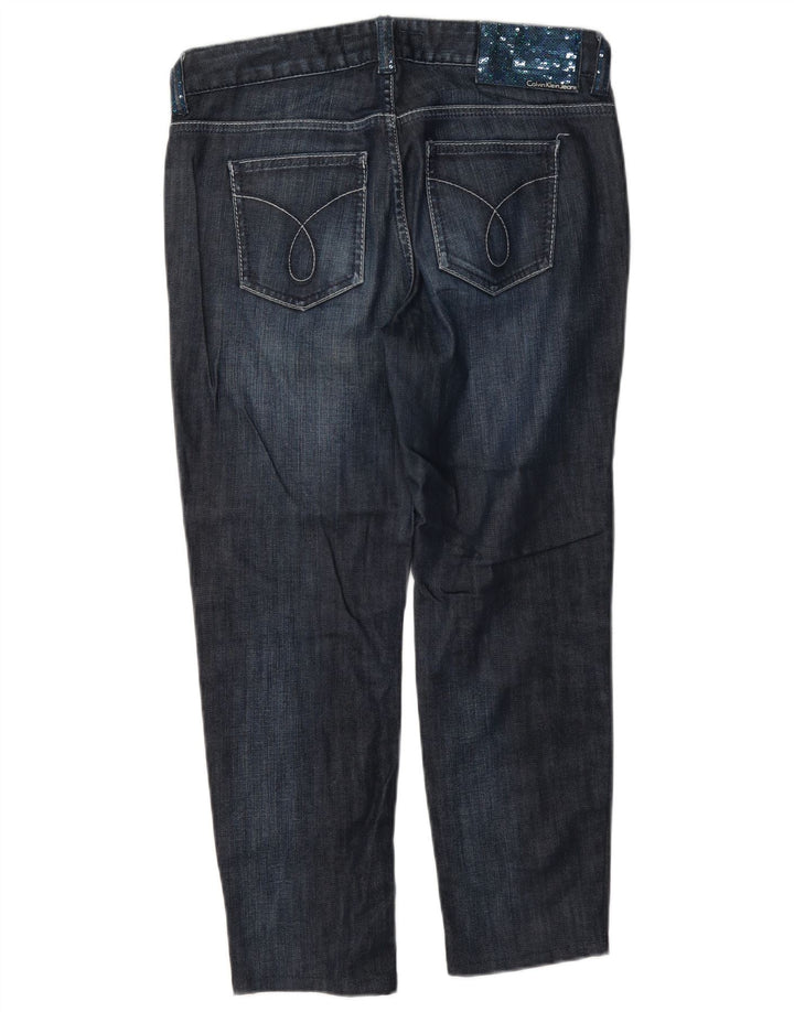 Calvin Klein Damen Jeans, W29, L24, Marineblau, Baumwolle