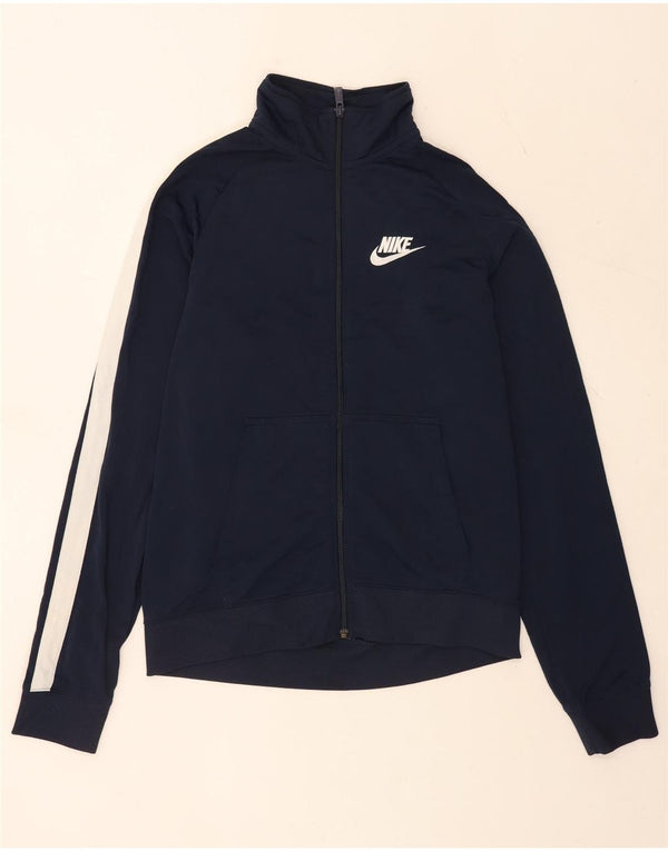 Nike Herren-Trainingsanzug-Oberteil, Mittelgroßes marineblaues Farbblock-Polyester